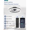 LEDIARY 20" Low Profile Ceiling Fan with Light and Remote,
