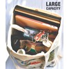 Bolsa de lona de algodón con bolsillo interior y broches