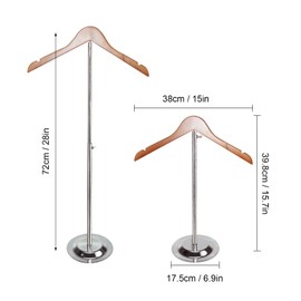 Lxmxgk Adjustable Adult T Shirt Display, Flexible Shoulder Stand, Coat Hanger Stand, Metal Clothing Display Rack Portable T Shirt Display Stand for Vendors, Garment Coat Holder for Retail Vendor(15in)