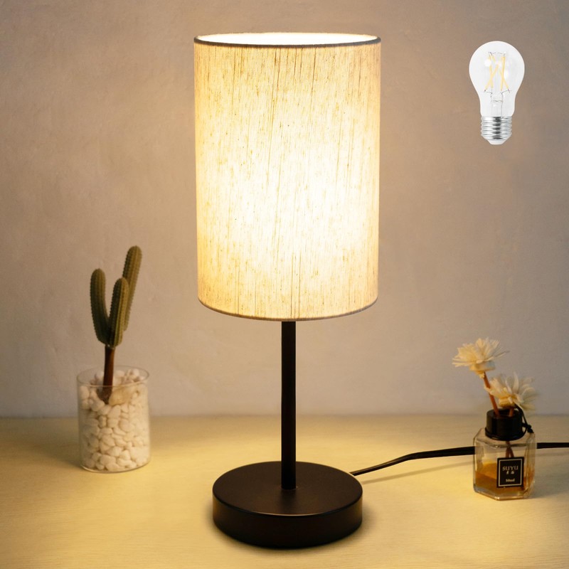 RISLG Small Table Lamp, Bedside Table Lamp for Bedroom, Lamp