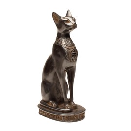 Discoveries Egyptian Imports Bastet Cat Goddess Statue - Black - 8" Tall - Made in Egypt