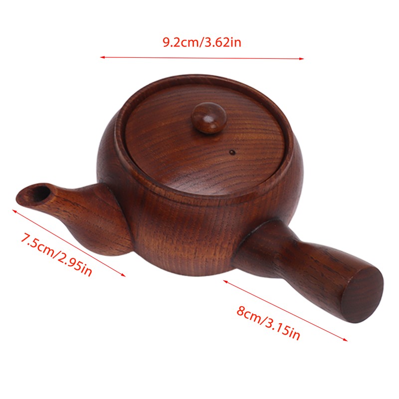 Wooden Tea Pot Traditional Style Durable Tea Kettle Exquisite Whistle