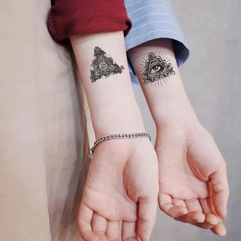 Oottati Small Cute Temporary Tattoo Sticker Set of 2 -