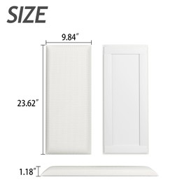 Greymond Upholstered Wall Mounted Headboard, Acoustic Panel, Peel and Stick Wall Padding, Beige Dorm Towel Fabric, 6-Pack