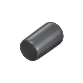 sourcing map 200pcs Rubber End Caps 5mm(3/16") ID Vinyl Round Tube Bolt Caps Cover Screw Thread Protectors Dark Grey