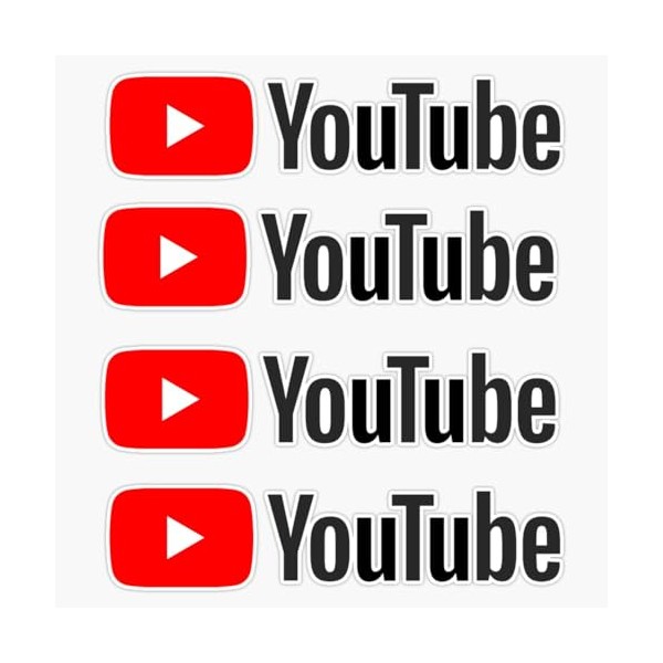 YouTube Pack Window Water Bottle Bumper Sticker Decal 5"