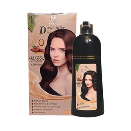Canabella Hair Color Shampoo (Dark Coffee) – Argan Oil, Avocado & Keratin | No Ammonia | Perfect Grey Coverage | Hair Moisturizing & Nourishment | Easy At-Home Application