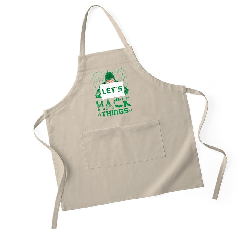 CafePress Hacker Computer Code Let's Hack Cybersecurity Kitchen Apron with