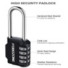 Combination Lock, FOBOZONE 4 Digit Outdoor Waterproof Resettable Code Padlock,for