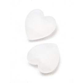 Jizlan 2 Pcs Eyeglasses Ear Grip Ear Hooks, Heart-Shaped Eyewear Retainers for Eyeglasses Sunglasses Reading Glasses (White)