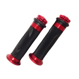 nakira Bike Grip, Rubber, Aluminum, Bar End, General Purpose, Hex End Type, 0.9 inches (22.2 mm) (Red)