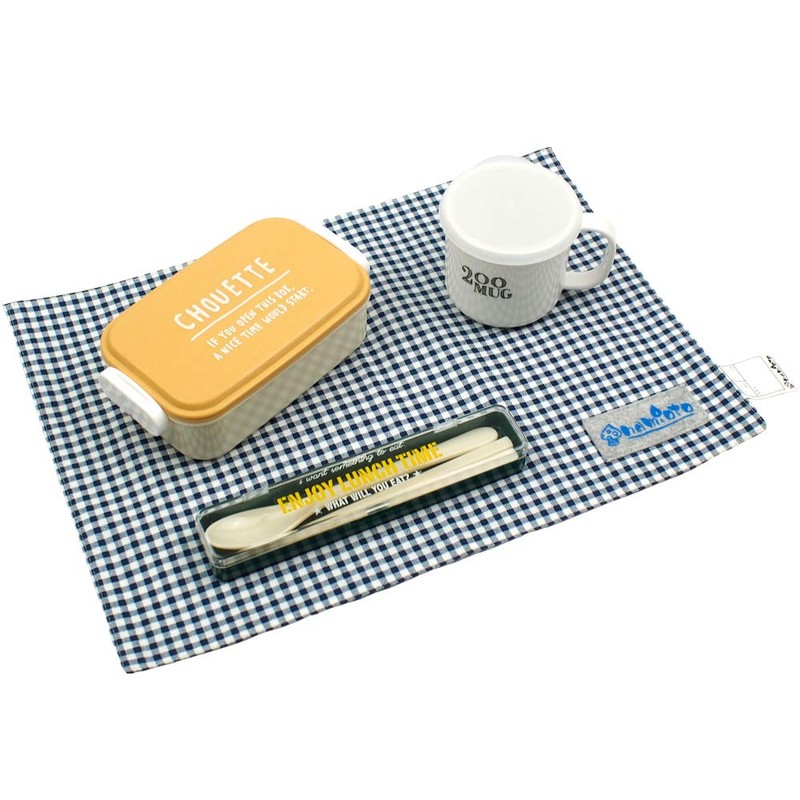 namioto haf103105 Placemat, Sky Check & Navy Check