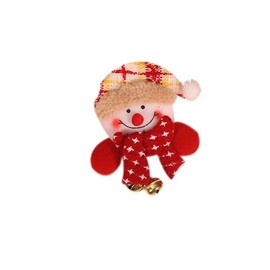 fdsmall Christmas Brooch Pins LED Badge Glowing Brooch Plush Santa Claus Elk Snowman Badge Clothes Accessory Party Holiday Xmas Gift (01)