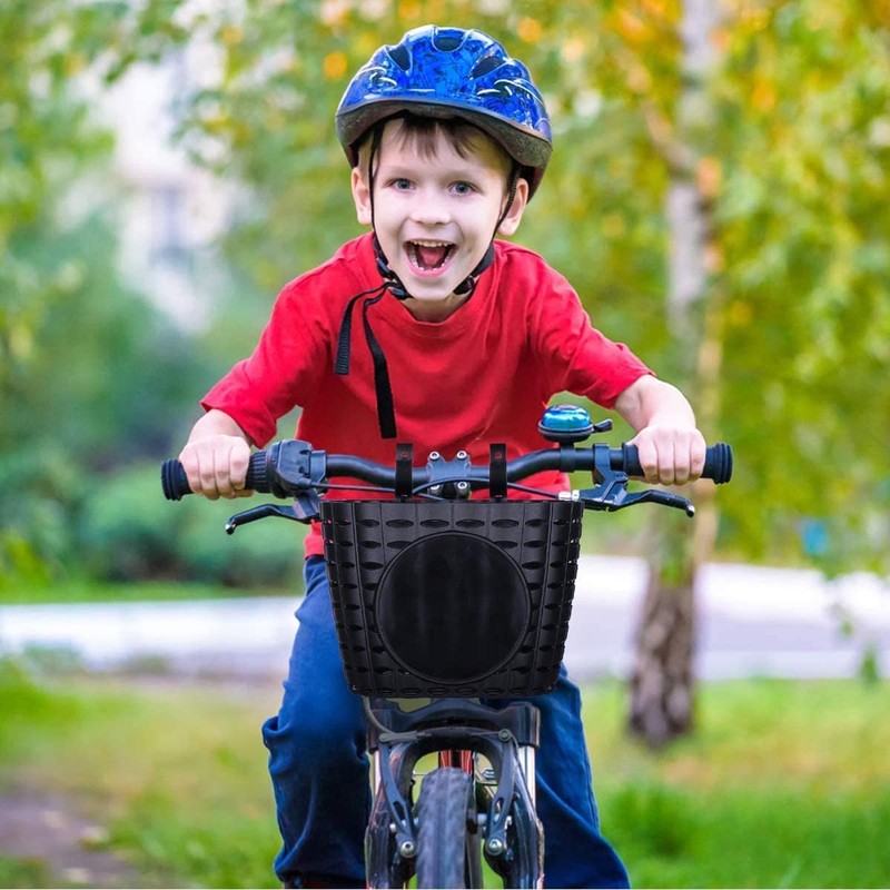 Kids Bike Basket with Adjustable Straps, Bicycle Handlebar Basket for