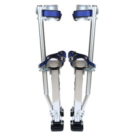 findmall 24-40 Inch Drywall Stilts Grade Adjustable Auminum Tool Stilt for Painting or Cleaning - Silver