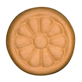 Osborne Embossed Wood Decorative Circle Rosette in Knotty Pine, Carved Wooden Ornament for Furniture, Walls, Cabinetry and More, Ornate Wood Design, Unfinished Wood That is Ready for Staining