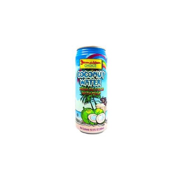 Coconut Water with Pulp by Jamaican Choice(6-Pack) 16.9 fl.oz