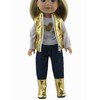 American Fashion World Gold Heart Vest Outfit for 14-Inch Dolls