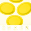 50Pcs Yellow Solid Color Large Oval Paper Plates 12 x