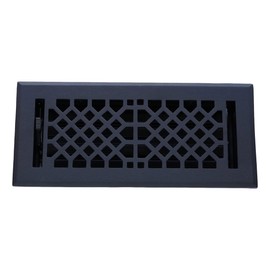 Madelyn Carter 4 x 10 Cast Iron Vintage Industrial Vent Cover - Black (Overall: 5.25 x 11.5)