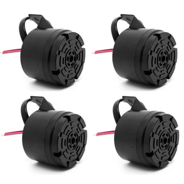 Yuesonic Universal 12-24V 100dB Waterproof Back-Up Alarm (Black-4 PCS)