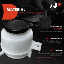 A-Premium Power Steering Reservoir/Tank with Cap Compatible with Kia Rio 2003 2004 2005, 1.6L