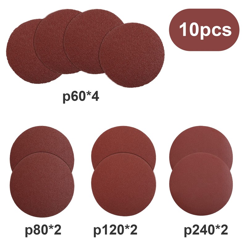 12pcs 5" Sanding Discs Pad Kit for Drill Black and