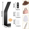 Pack of 6 Coat Hooks, Black, Wall Coat Hooks, Towel