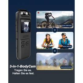 Bextgoo Bodycam, Mini Action Camera Body Camera with 64GB Memory Card, Night Vision, 1080P HD Sports Camera with Magnetic Clip & Bicycle Mount, Bodycam Body Camera Mini for Sports and Outdoor Use