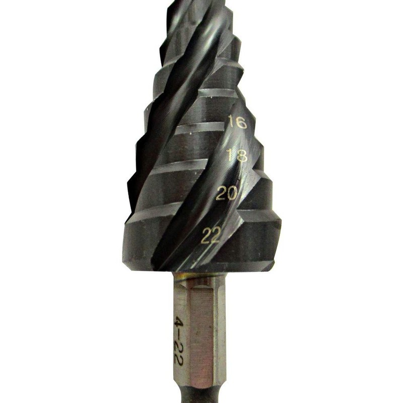 WIZ'A Arklands FS-422D 4-Blade Step Drill, 0.2 - 0.9 inches