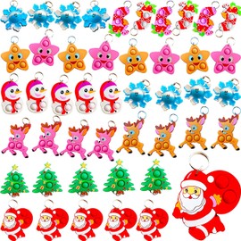 100 Packs Funny Christmas Mini Assorted fidgets Bubble Toys for Kids Children Classroom Students Gift from Teacher,Birthday Party Favors