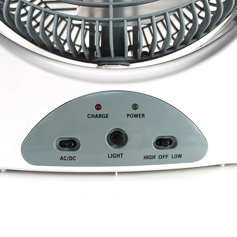 Ludger 12" Rechargeable Fan AC/DC 110-240 Volts USB 5V LED