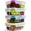 Glass Meal Prep Containers - 4-Pack 35 Oz. 3 Compartment