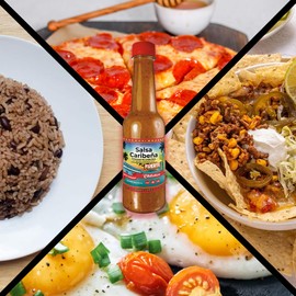 Chiletico Heatstorm: Dragon Edition – Extreme Hot Sauce 300g / 10.5 oz Each – Caribbean Hot, Caribbean Extra Hot & Aliento de Dragon – Artisan Costa Rican Heat – With Fresh Vegetables and Natural Spices – Gourmet Flavor – Big Size – 3 PACK