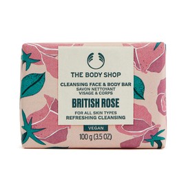 The Body Shop British Rose Cleansing Face & Body Bar – Refreshing Cleansing For All Skin Types – Vegan – 3.5oz