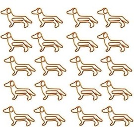 20Pcs Gold Dachshund Shaped Paper Clips,Cute Small Paper Clips,Cute Paperclips Bookmarks Planner Clips,Paper Holder,Paper Clip Holders Office Supplies Gifts Desk Supplies Holders