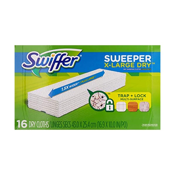 Swiffer Dry Cloth Refill 17.8" X 10" Regular 16 Count