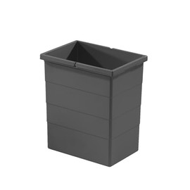 Hailo Inner Bin 1137669 | 20L Bin Insert with Handles | Plastic Waste Bin Dark Grey | 320 x 226 x 350 mm | Replacement Bucket for Waste Systems Cargo Soft Space-Saving Tandem Separato K