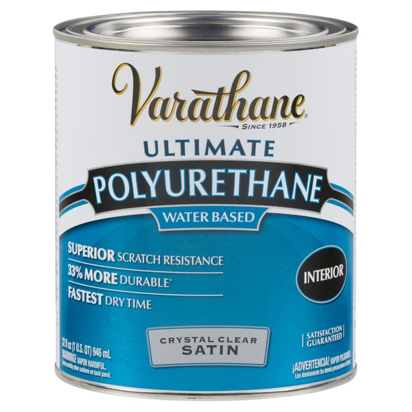 Varathane 200241H Water-Based Ultimate Polyurethane, Quart, Satin Finish