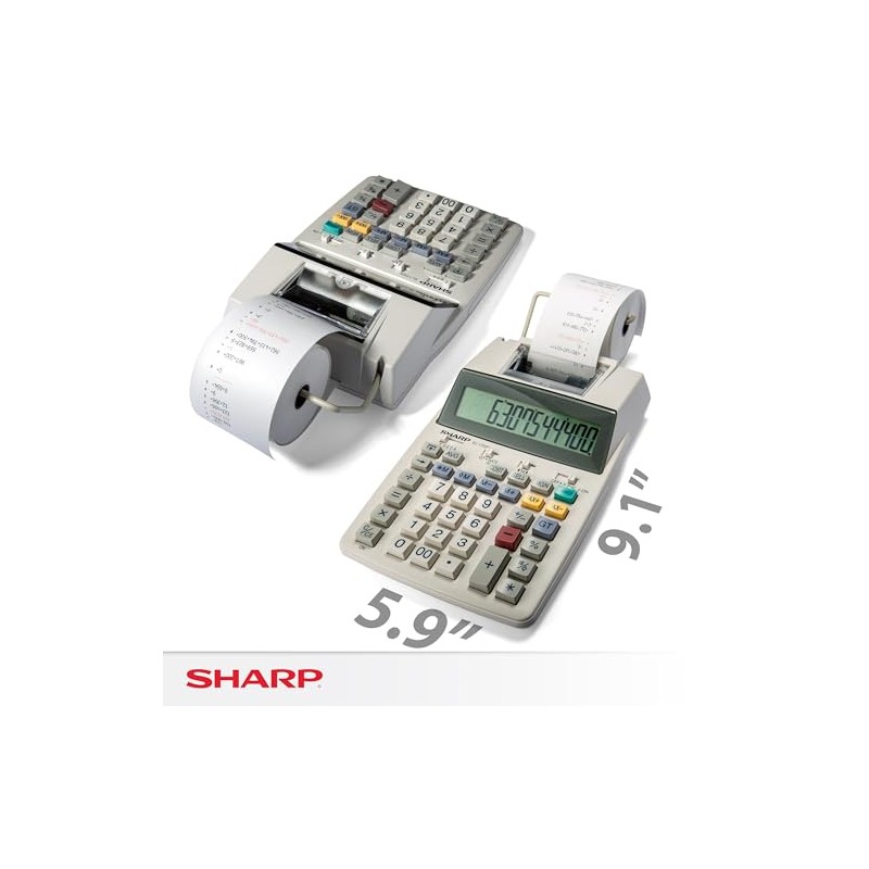 Sharp EL-1750V Calculadora de impresión bicolor 2 líneas/segundo 3" negro/rojo