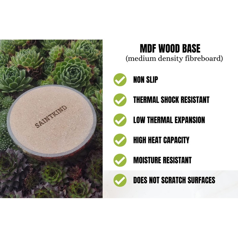 Chakra Orgonite Coaster - 9cm Wooden Base Non Slip with