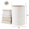 VIPOSCO Tall Laundry Basket, Large Dirty Clothes Hamper with Leather