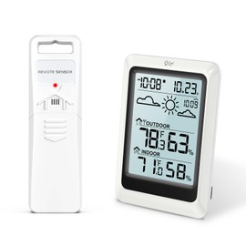 Brifit Indoor/Outdoor Thermometer, Small Weather Station
