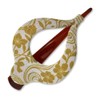 Elegant Cherry Blossom Pattern 11x6cm Large Harp Hair Clip (Ochre)