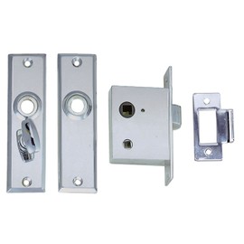 Perko 0960DP0CHR Chrome-Plated Mortise Latch Set