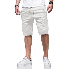 Tansozer Shorts with Elasticated Waistband Men's - White, size: xl