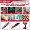 51Pcs Diamond Burr Bits Compatible with Dremel Tool Accessories, HOMEIDOL