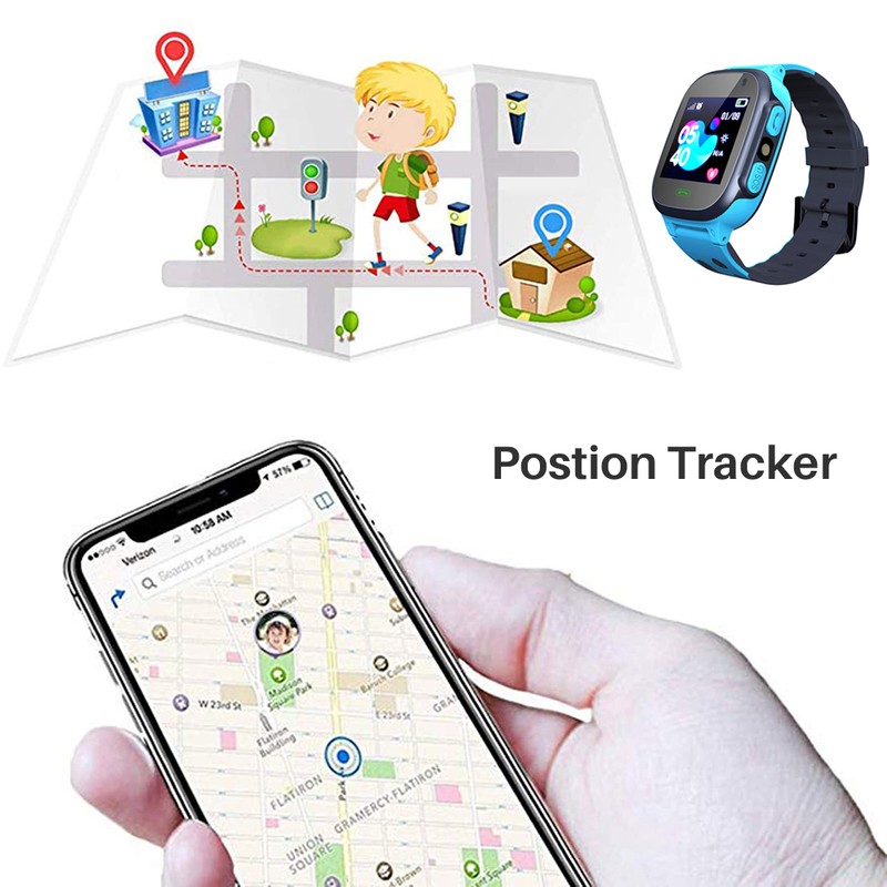 Kids Smartwatch LBS Smart Watch with Flashlights Anti Lost Voice