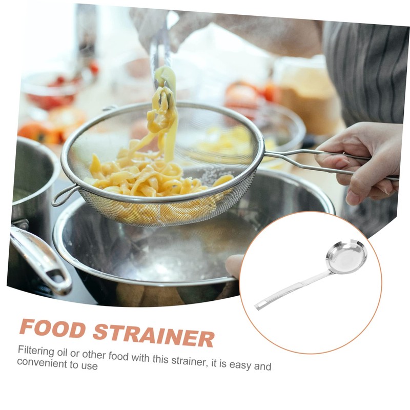 BIUDECO 1pc Stainless Steel Filter Spoon Oil Strainer for Kitchen
