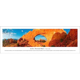 Arches National Park, Turret Arch - Unframed Panoramic Skyline Print by Blakeway Panoramas